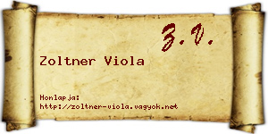 Zoltner Viola névjegykártya